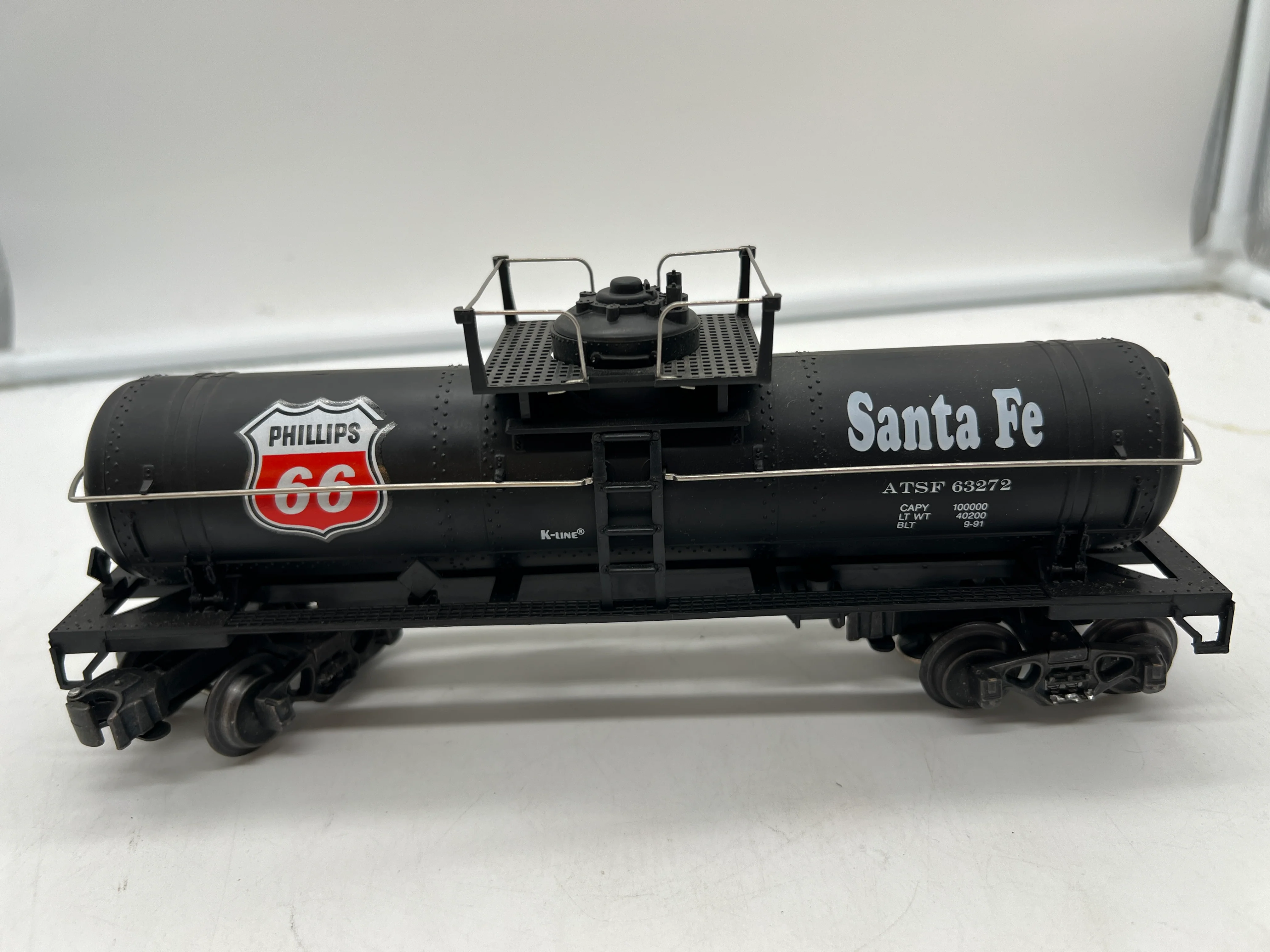 K-Line K5005 SANTA FE PHILLIPS 66 TANK CAR O SCALE Used Excellent - Image 4