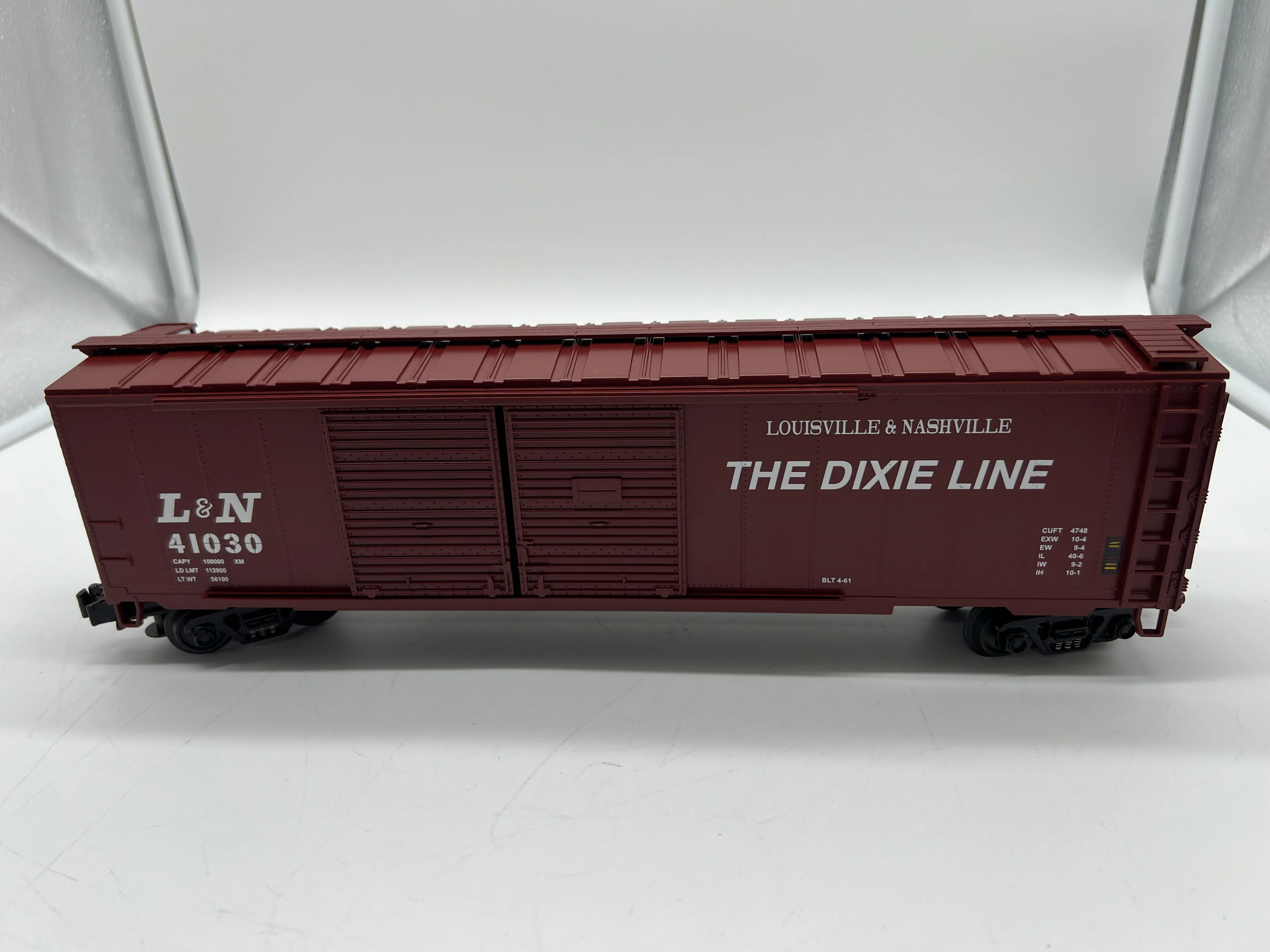 MTH 20-93013 Louisville and Nashville 50' double door boxcar #41030 O SCALE Like New - Image 5