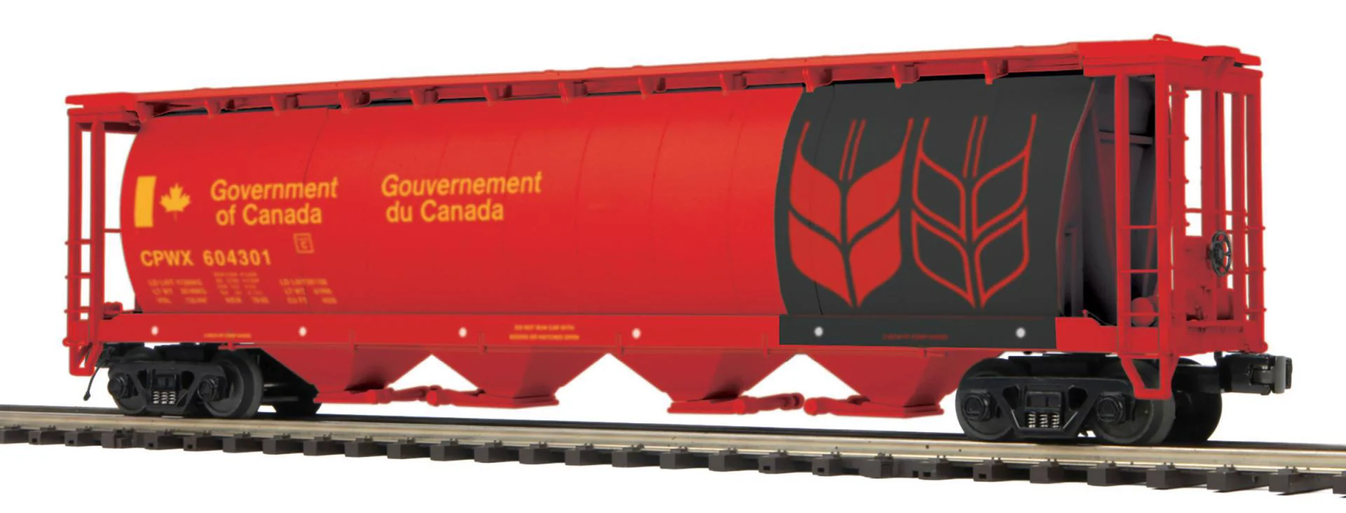 MTH Premier 20-97922 Canadian Wheat 100 Ton Hopper Car 604301 O SCALE Used Excellent - Image 3