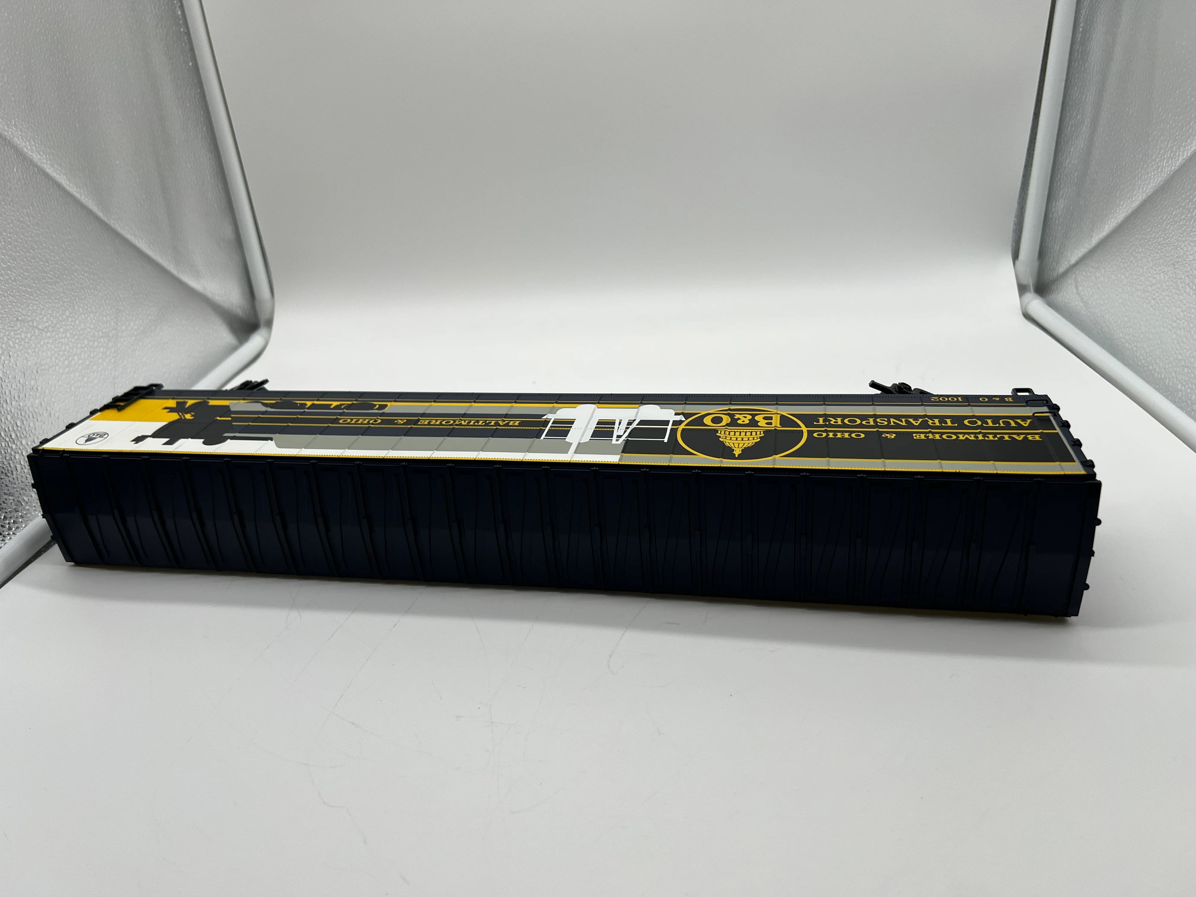 MTH Premier 20-98347 Baltimore & Ohio 75' AutoTrain Auto Carrier #1002. O SCALE Like New Limited Rare - Image 13