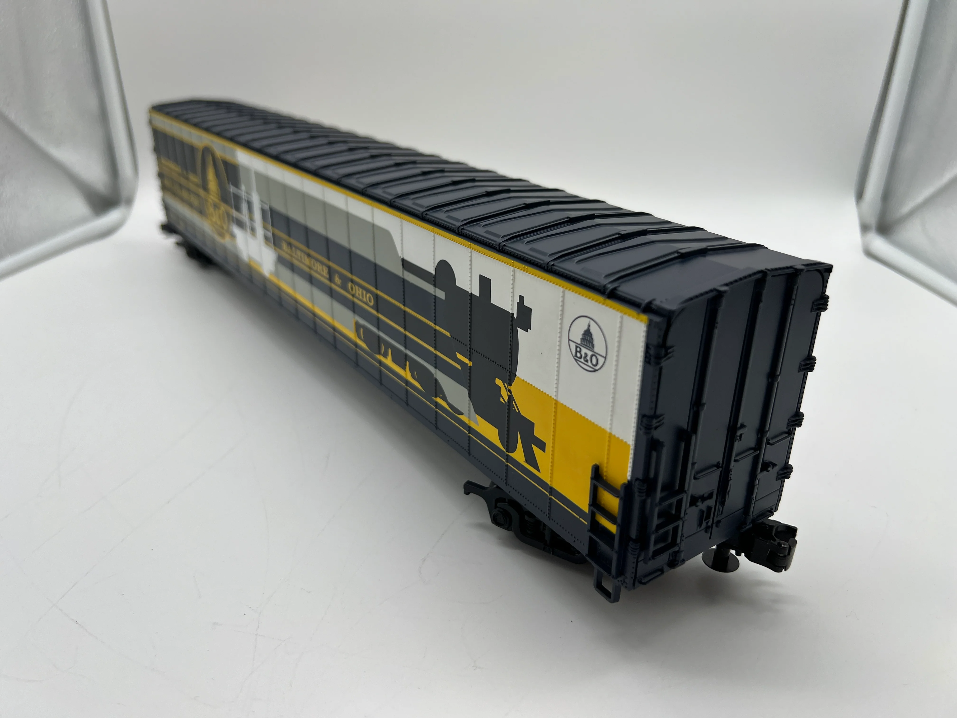 MTH Premier 20-98347 Baltimore & Ohio 75' AutoTrain Auto Carrier #1002. O SCALE Like New Limited Rare - Image 3