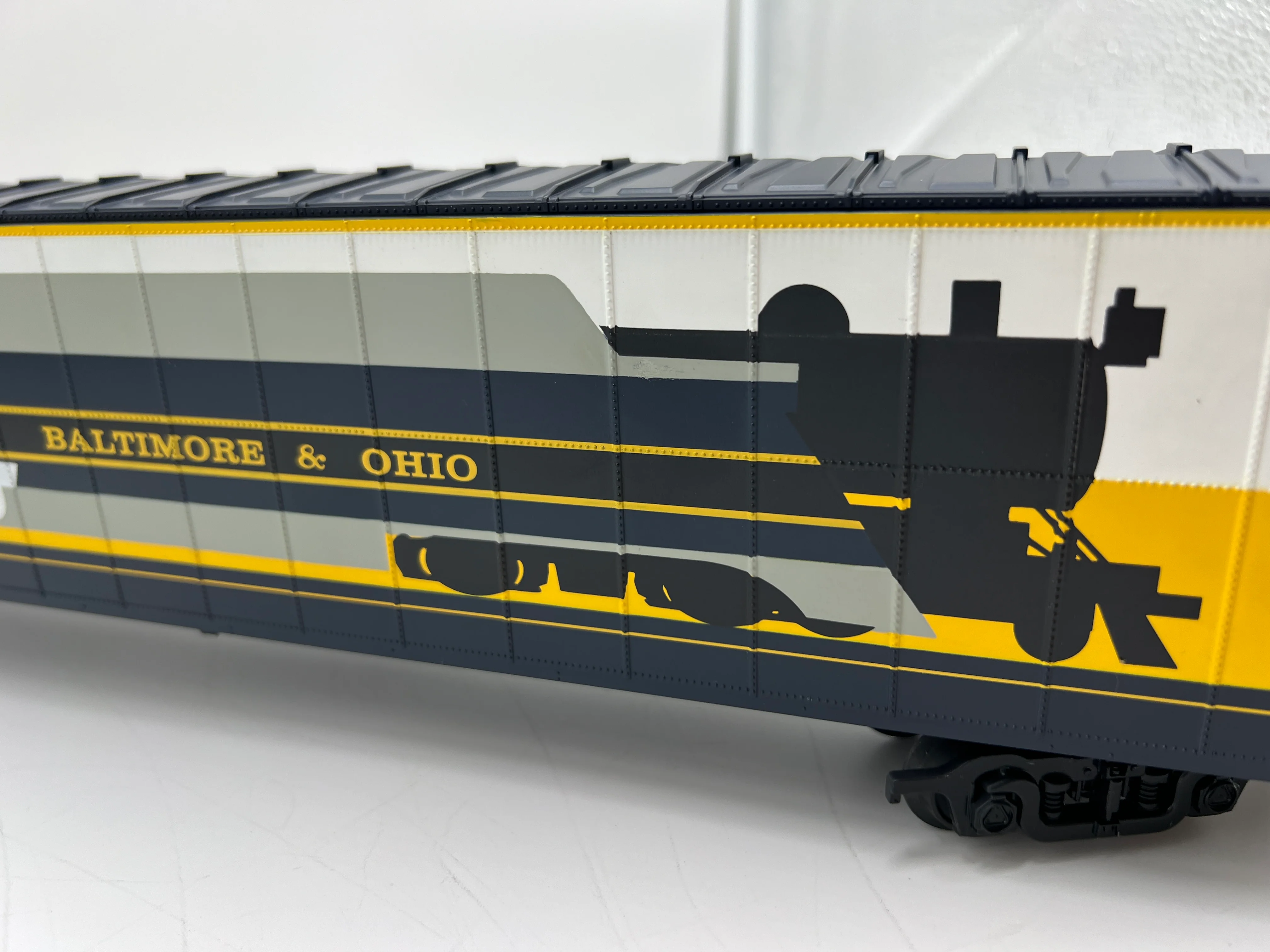 MTH Premier 20-98347 Baltimore & Ohio 75' AutoTrain Auto Carrier #1002. O SCALE Like New Limited Rare - Image 4
