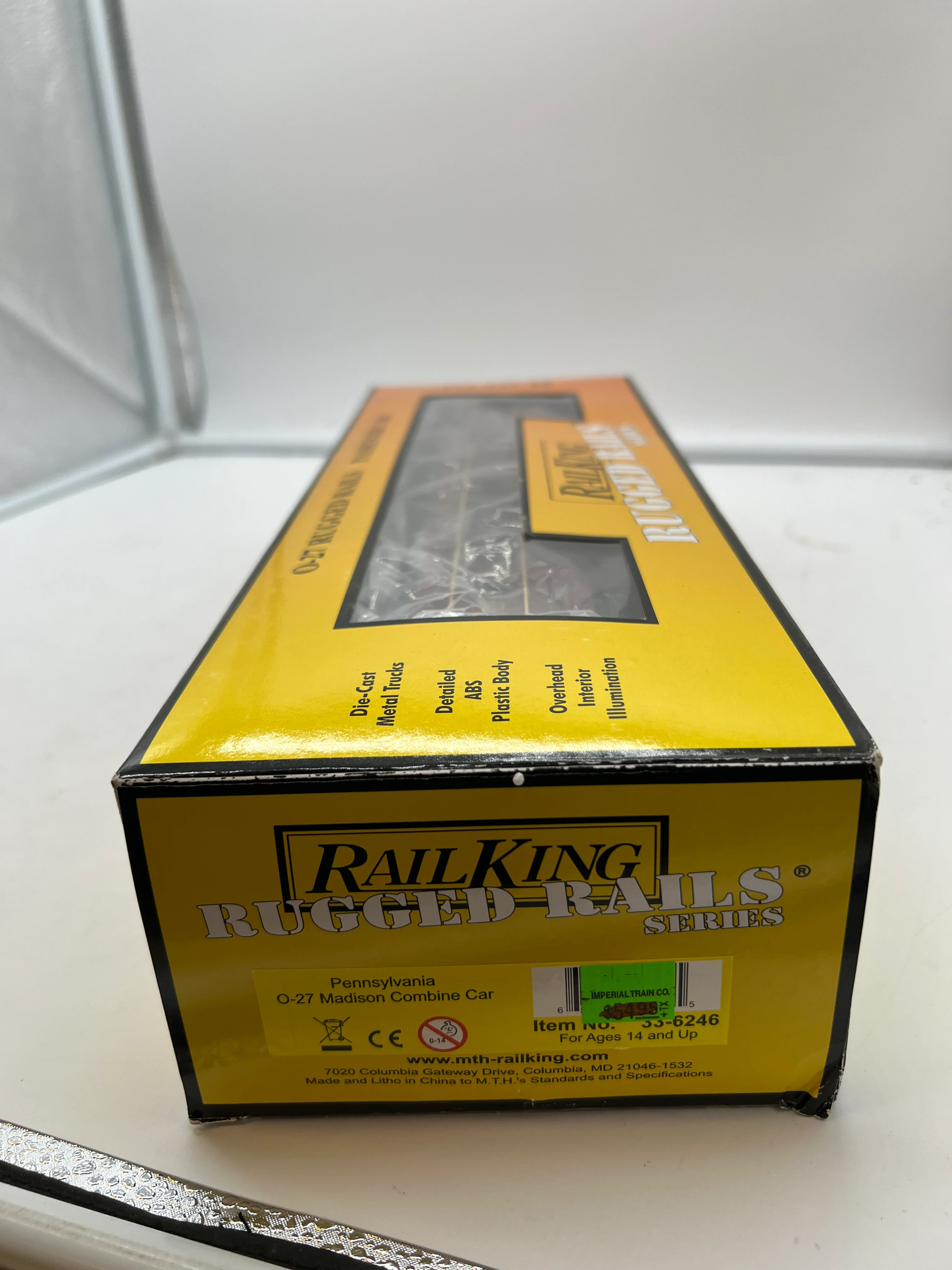 MTH Rugged Rails 33-6246 Pennsylvania O-27 Madison Combine Car #4799. O SCALE Like New - Image 10