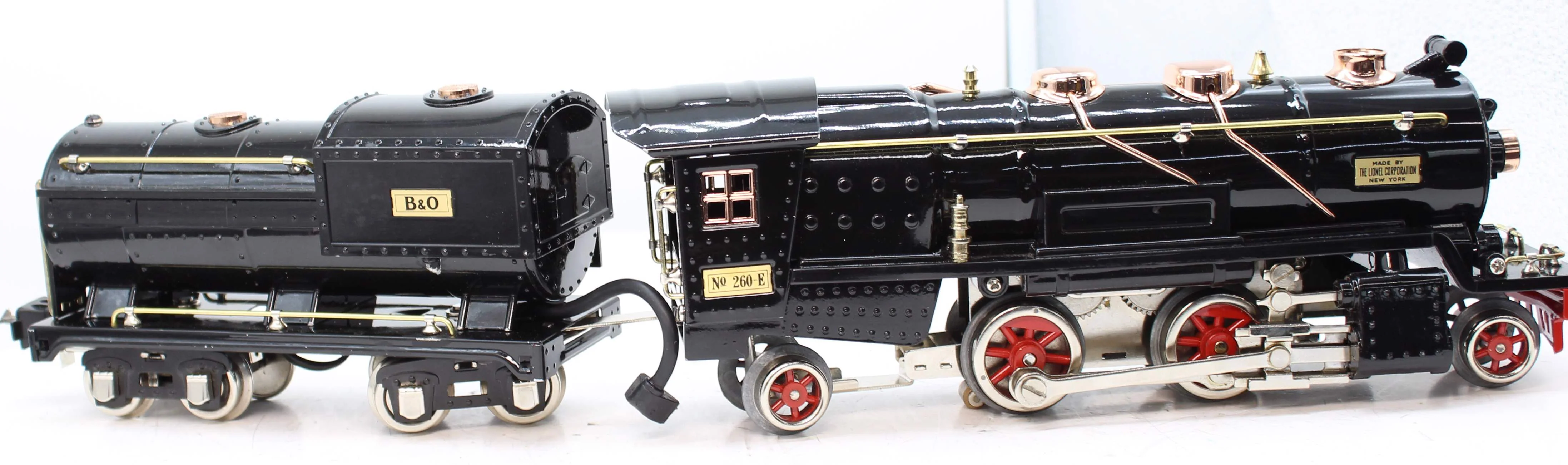 MTH Tinplate 10-3029-1 Black w/Nickel Loco & Tender w/Proto-Sound 2.0 O SCALE Like New No Box - Image 5